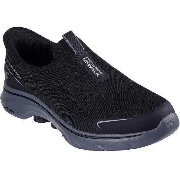 Skechers Mens Go Walk 7 Easy On Evolution Sneakers / Black/Charcoal
